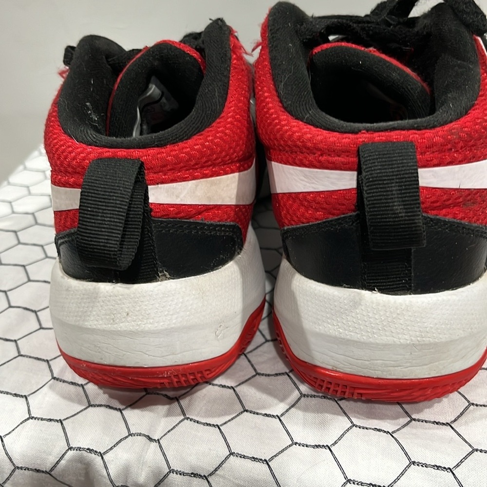 Nike Team Hustle D-8 Black, Red, White, Lace-Up Basketball Shoes SIZE. 4.5Y - Picture 8 of 11